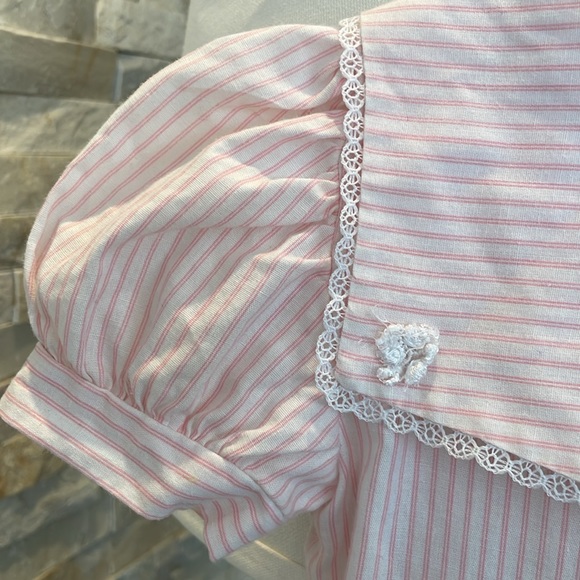 Vintage Pink Striped Dress - Picture 3 of 8